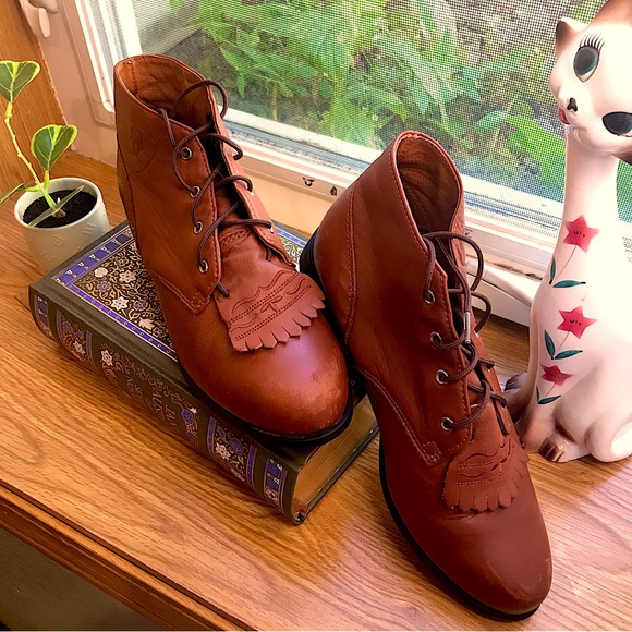 Ariat Shoes - Ariat Heritage Lacer Kiltie Brown Leather Boot